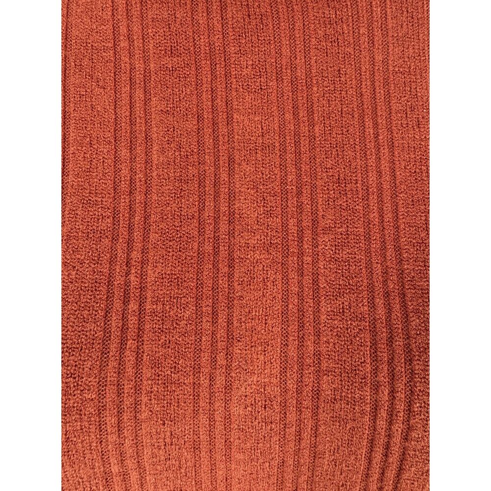 Lulus Rust Ribbed Knit Sweater Dress | Turtleneck Long Sleeve Mini Dress - Picture 4 of 5